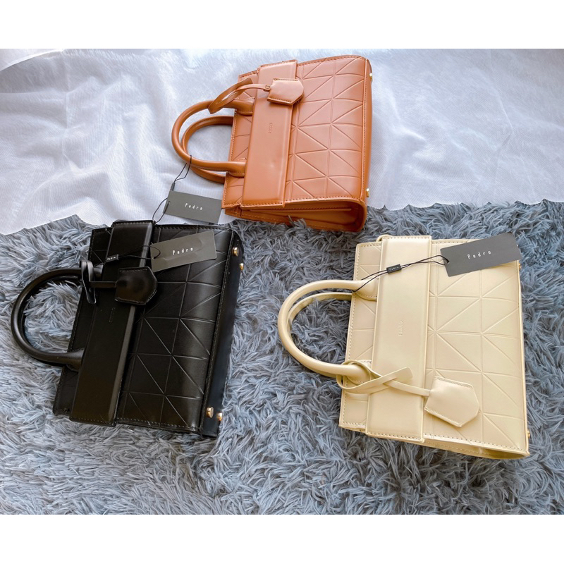 Túi xách nữ Ped r0 quai xách kèm dây đeo chéo sang chảnh