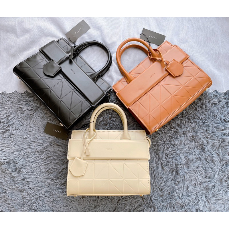 Túi xách nữ Ped r0 quai xách kèm dây đeo chéo sang chảnh