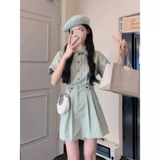 Váy sơ mi liền thân tiểu thư mặc đi tiệc nhiều màu phong cách hàn