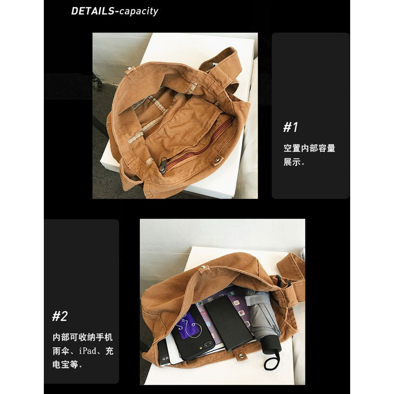 Túi vải đeo chéo nam nữ Túi unisex cao cấp cá tính Túi canvas