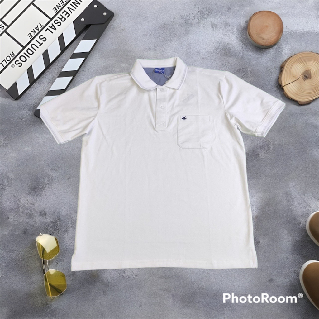 Áo thun nam có cổ LA054 in họa tiết ở ngực phải áo chất liệu vải cá sấu Cotton mềm mịn thoáng mát