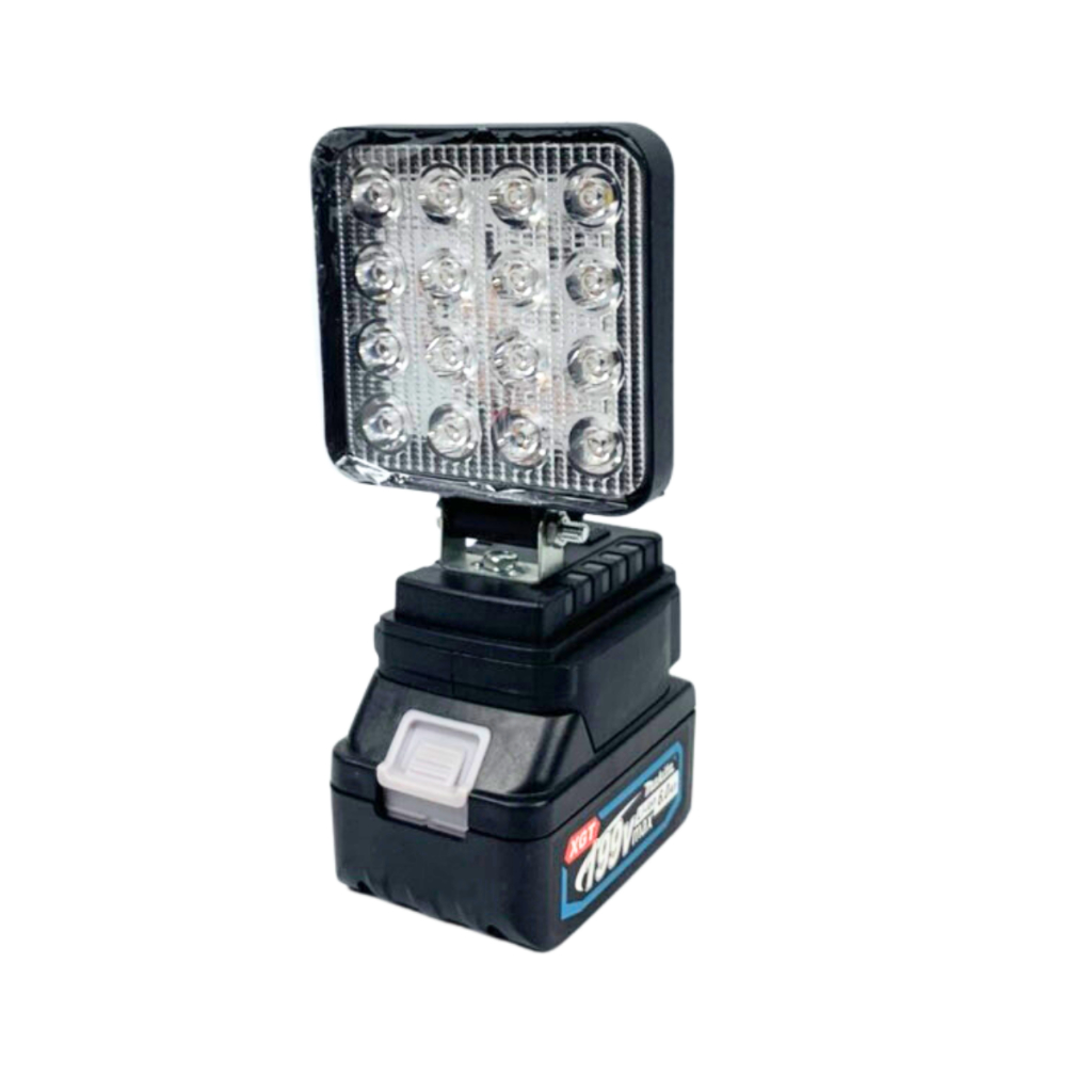 Đèn pin led dùng chung pin MAKITA 18v thiết kế bi cầu chiếu xa kèm sạc nhanh