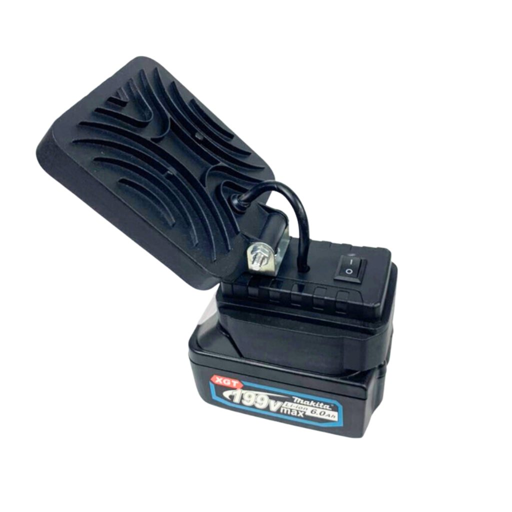 Đèn pin led dùng chung pin MAKITA 18v thiết kế bi cầu chiếu xa kèm sạc nhanh