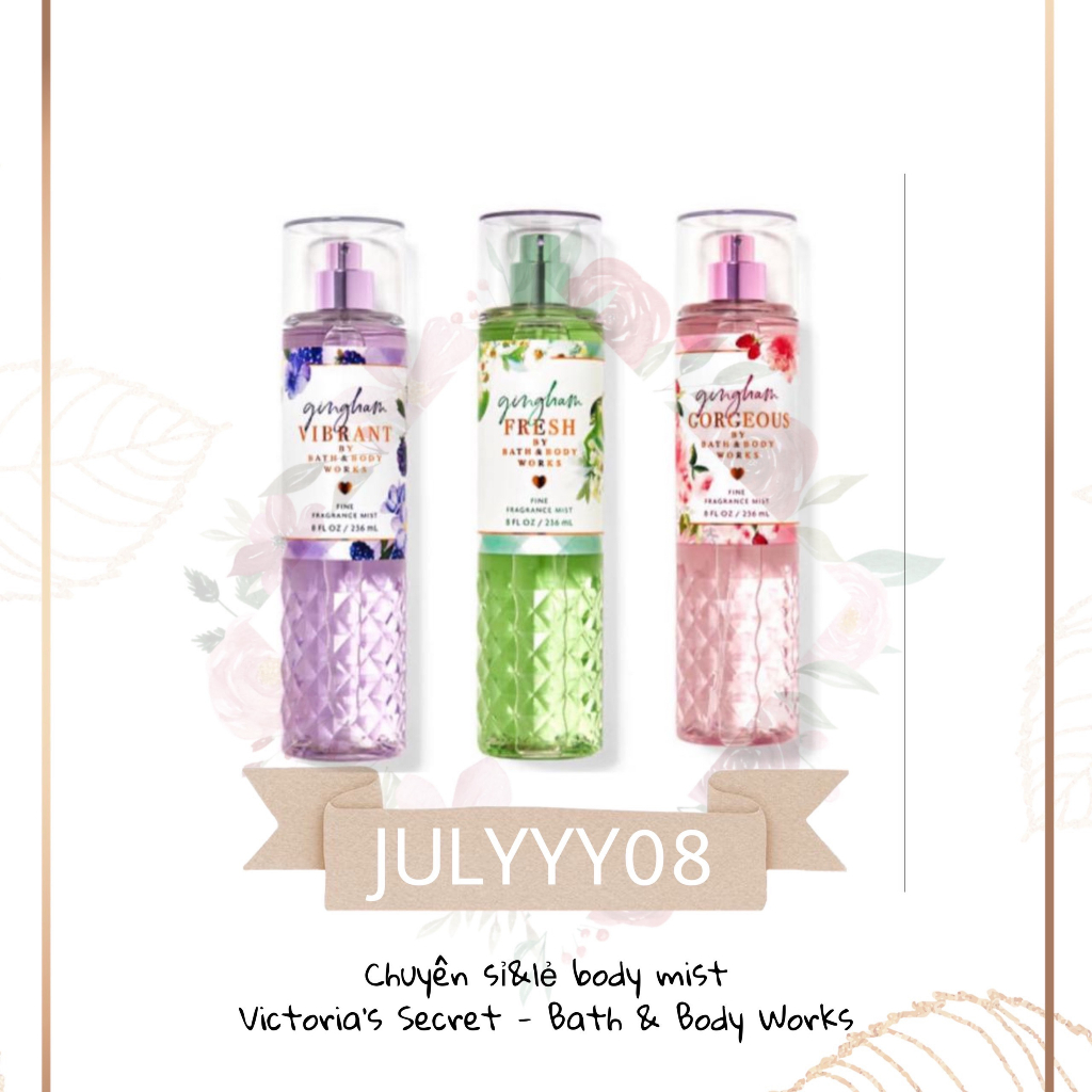XỊT THƠM TOÀN THÂN GINGHAM VIBRANT BODYMIST +jɥȽÿ08+