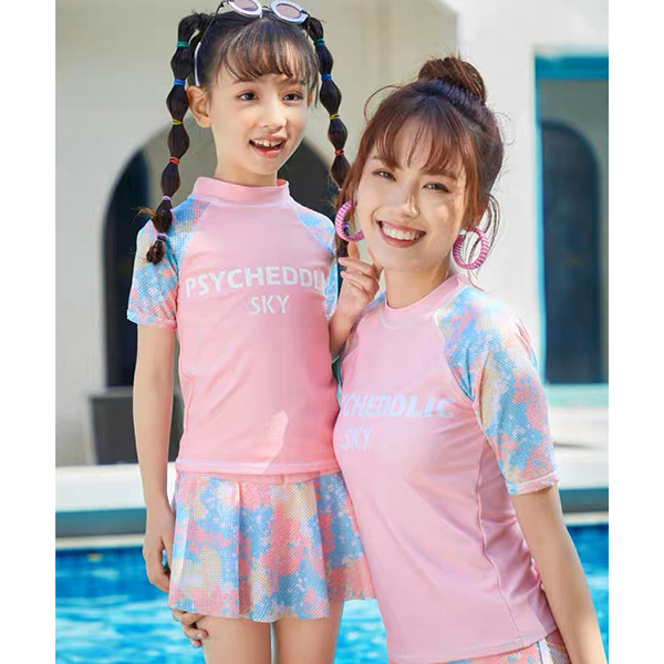 Đồ bơi đi biển cho bé và mẹ, set bơi cho bé gái - Bộ SKy