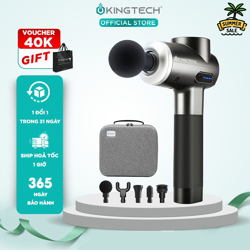 Máy Massage Cầm Tay Cao Cấp KINGTECH MAX 1 - Bản Nâng Cấp Cho Vận Động Viên, Gymmer , Người Tập Thể Thao Chuyên Nghiệp