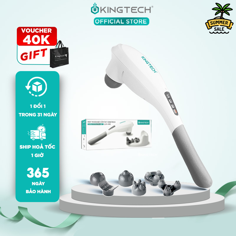 Máy Massage Cầm Tay KINGTECH LUX-450 Mát Xa Toàn Thân, Chuyên Sâu Vai Cổ, Lưng, Chân, Tay - Quà Tặng Cao Cấp