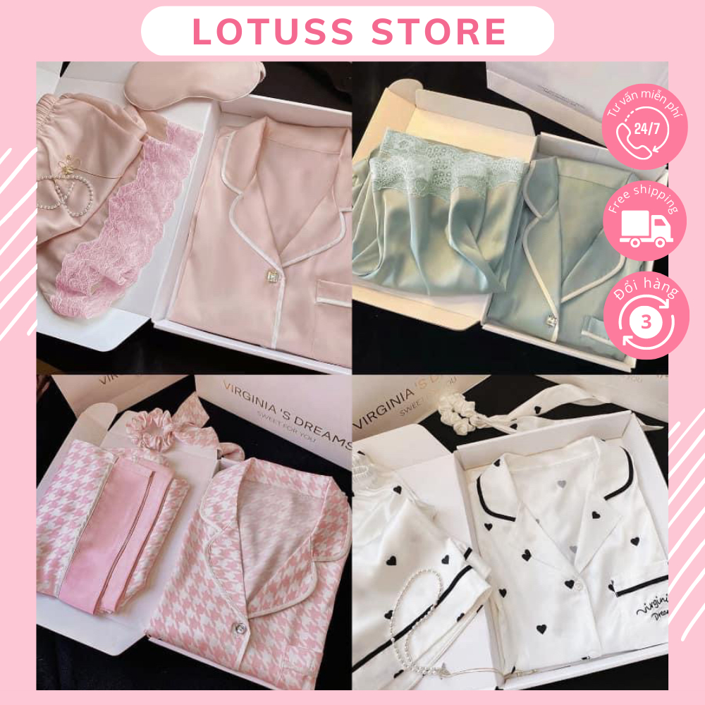 Bộ Ngủ Lụa Pijama Quần Đùi Áo Cộc Tay Hàng Quảng Châu Chất Đẹp BN2