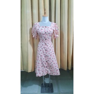 đầm hoa freesize eo<76