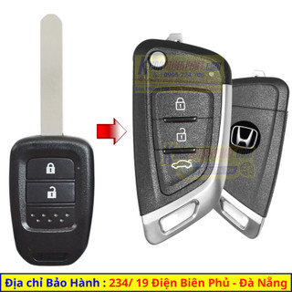 Chìa khoá độ gập xe ô tô Honda Brio mẫu V14 đà nẵng