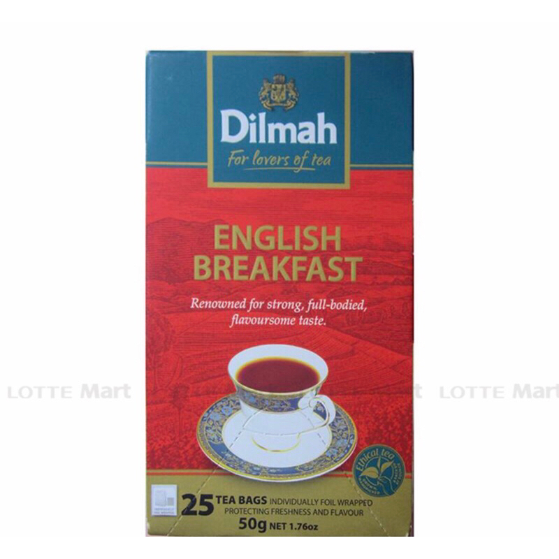 Trà Đen English Breakfast Dilmah Hộp Giấy 50G (25 Gói)