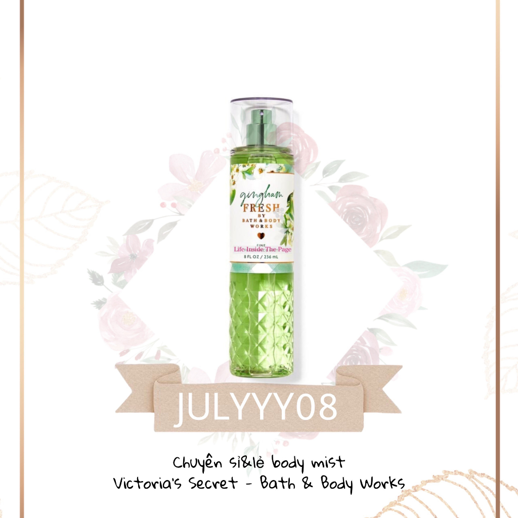 XỊT THƠM TOÀN THÂN MÙI GINGHAM FRESH BODYMIST +jɥȽÿ08+