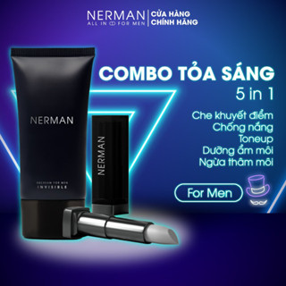  Kem che khuyến điểm chống nắng nerman Men in Black - Son dưỡng ẩm ngừa thâm môi cho nam 