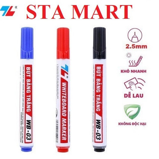 Combo 5 cây Bút lông viết bảng Thiên Long WB-03, Bút viết bảng trắng