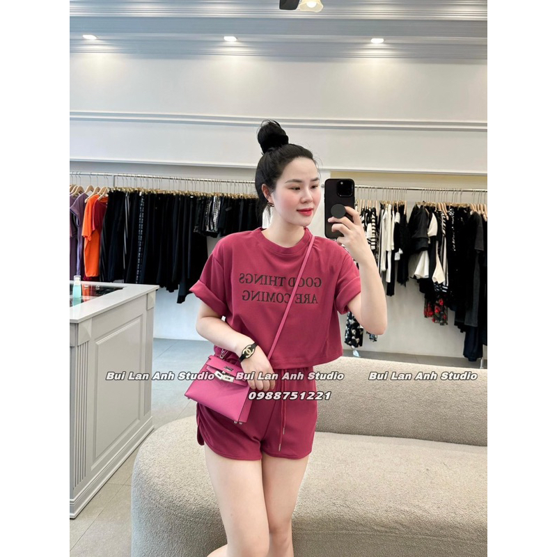 BỘ ĐÙI MÀU ĐEN HỒNG CHỮ GOOOD