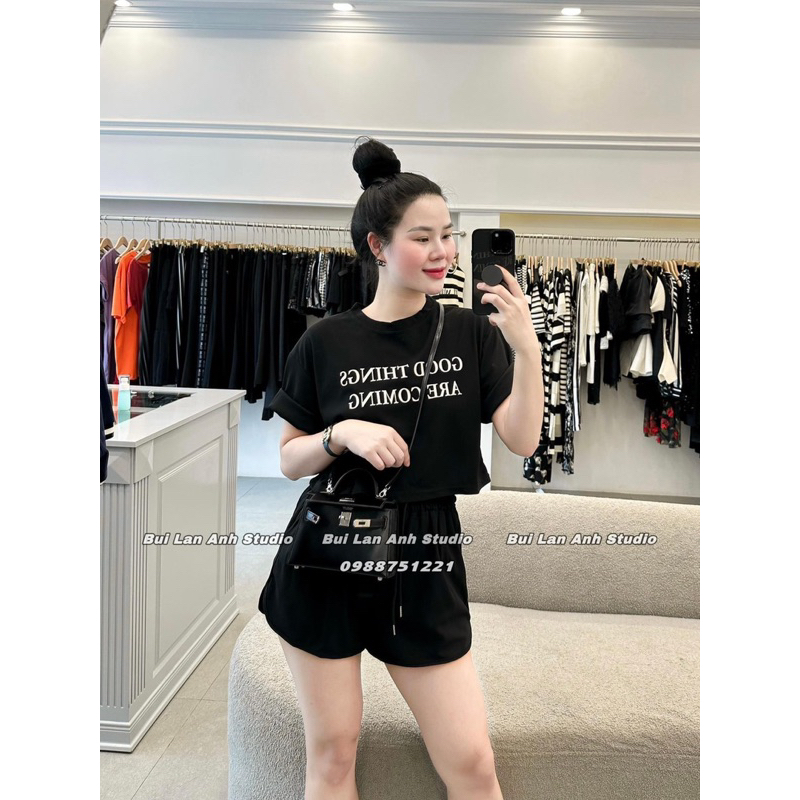 BỘ ĐÙI MÀU ĐEN HỒNG CHỮ GOOOD