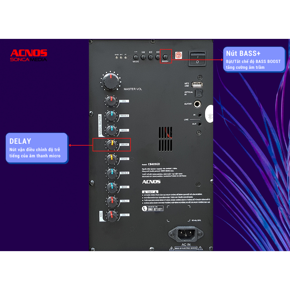 Dàn âm thanh di động ACNOS CB405GD