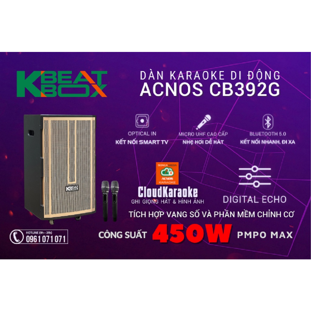 Dàn âm thanh di động ACNOS CB392G