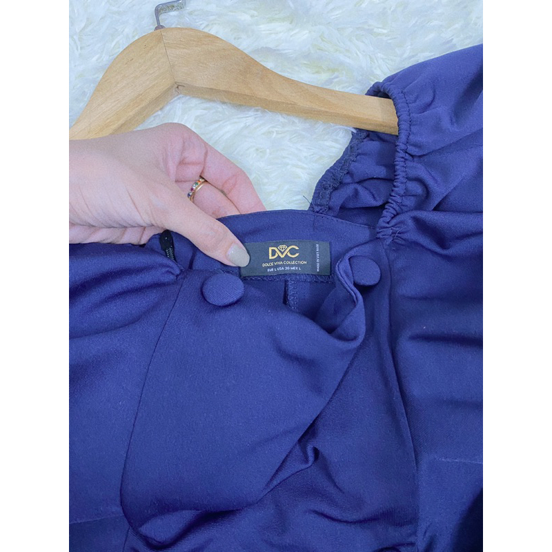 Thanh lý Đầm Thiết Kế Đi Tiệc Phối Nút Size L