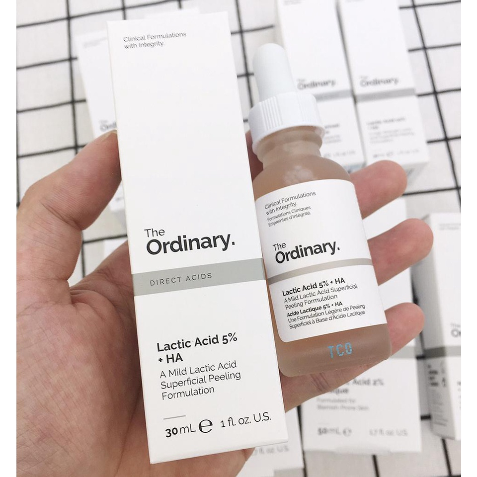Serum Sáng da giảm thâm Lactic Acid 5% / 10% + HA - The Ordinary 30ml