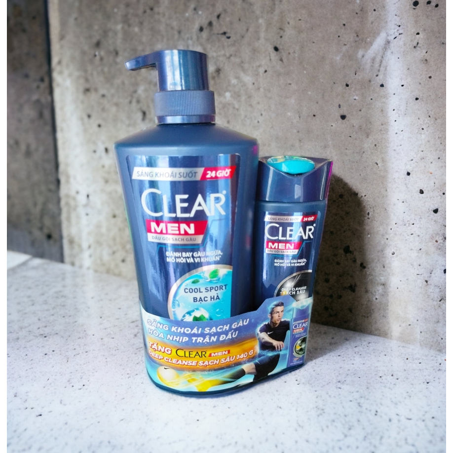[Chính Hãng] Dầu Gội CLEAR MEN Bạc Hà (chai 630g tặng chai 140g)