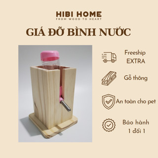 Giá đỡ bình nước bằng gỗ cho lồng nuôi hamster chinchilla bọ ú nhím