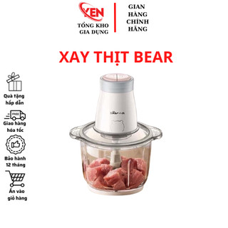 Máy xay thịt đa năng bear qsj-b02q1 gồm 4 lưỡi kép 2l xay thịt rau củ quả tiện lợi hàng chính hãng