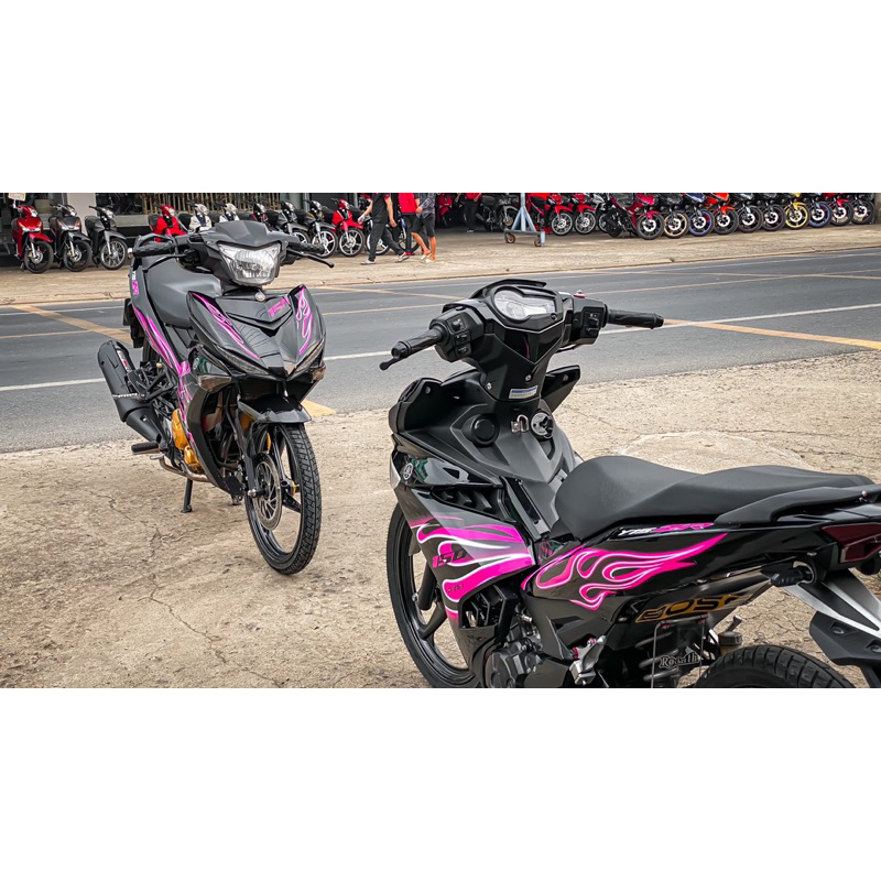 Tem Rời Exciter 150 mẫu Lửa Hồng Đen