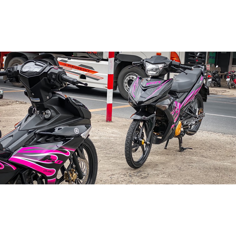 Tem Rời Exciter 150 mẫu Lửa Hồng Đen