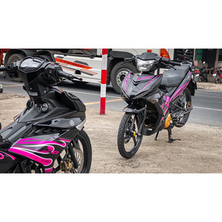 Tem Rời Exciter 150 mẫu Lửa Hồng Đen