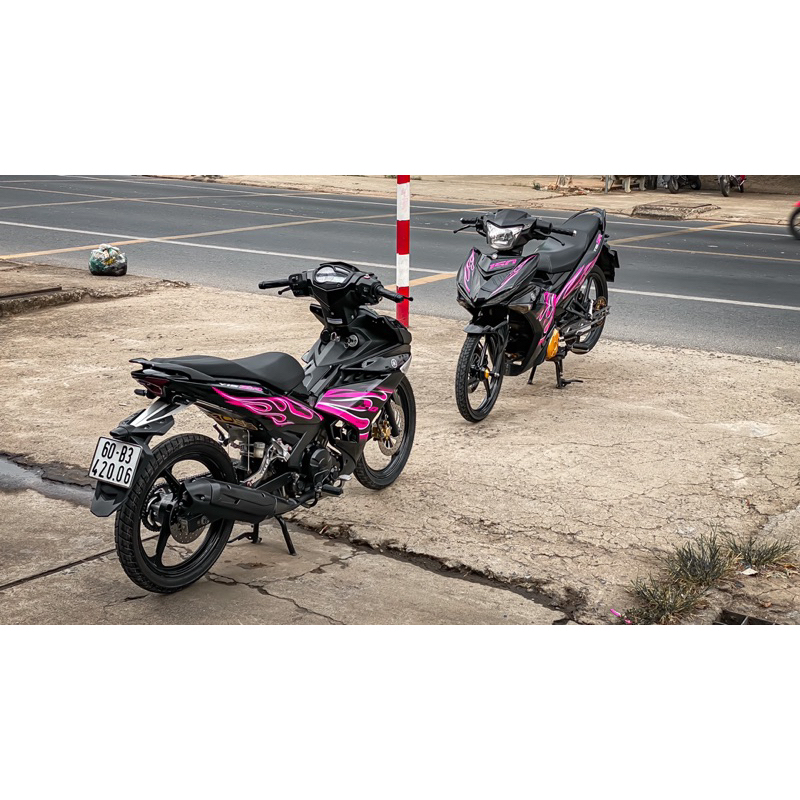 Tem Rời Exciter 150 mẫu Lửa Hồng Đen