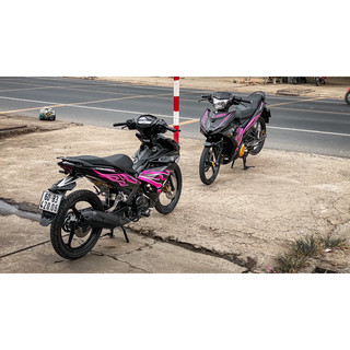 Tem Rời Exciter 150 mẫu Lửa Hồng Đen