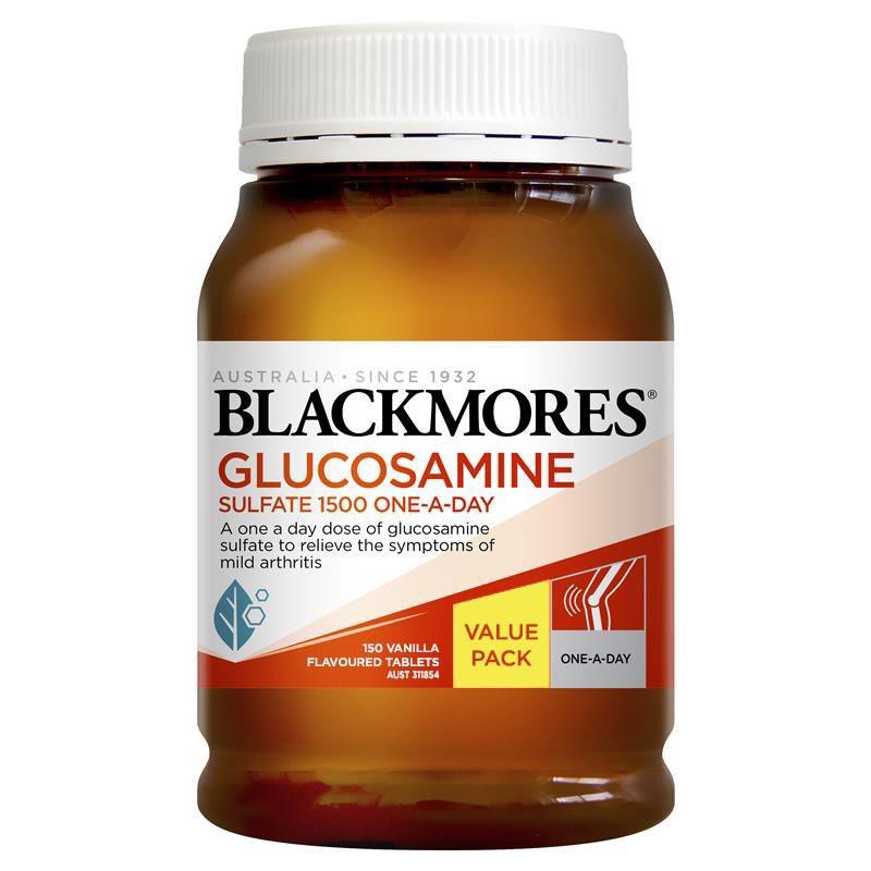 Viên Uống Glucosamine Blackmores 1500mg 150v-Bổ Sung Glucosamine, Giảm Đau Nhức Xương Khớp, Ngừa Thoái Hoá