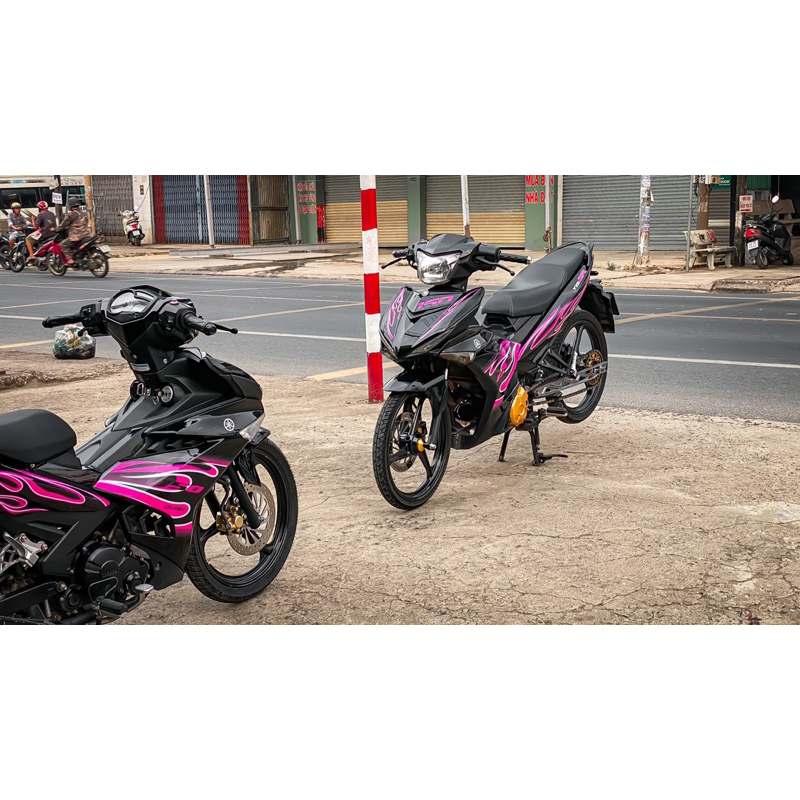Tem Rời Exciter 150 mẫu Lửa Hồng Đen