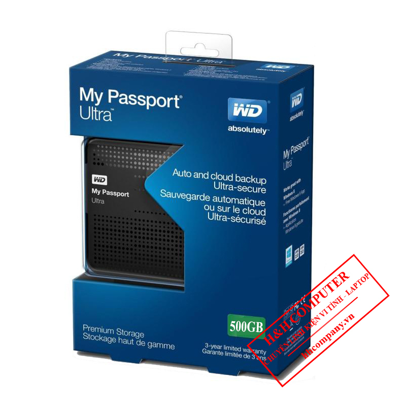HDD DI ĐỘNG WD MY PASSPORT ULTRA 500GB 2.5” USB 3.0