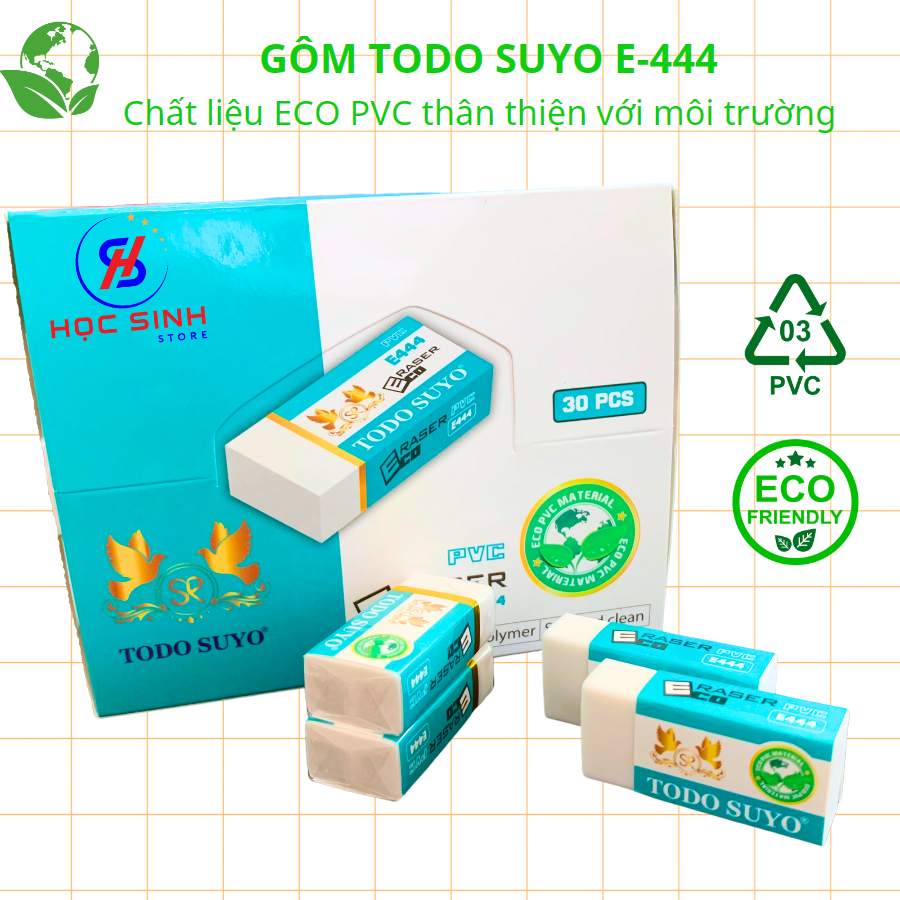 Combo 5 Cái Gôm Bút Chì Todo Suyo E444, Chất Liệu Cao Cấp Thân Thiện Với Môi Trường - Văn Phòng Phẩm No.1