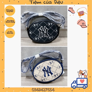 Túi Đeo Chéo MLB Diamond Monogram Jacquard Rattan Cross Bag New York Yankees 7Acrmd233