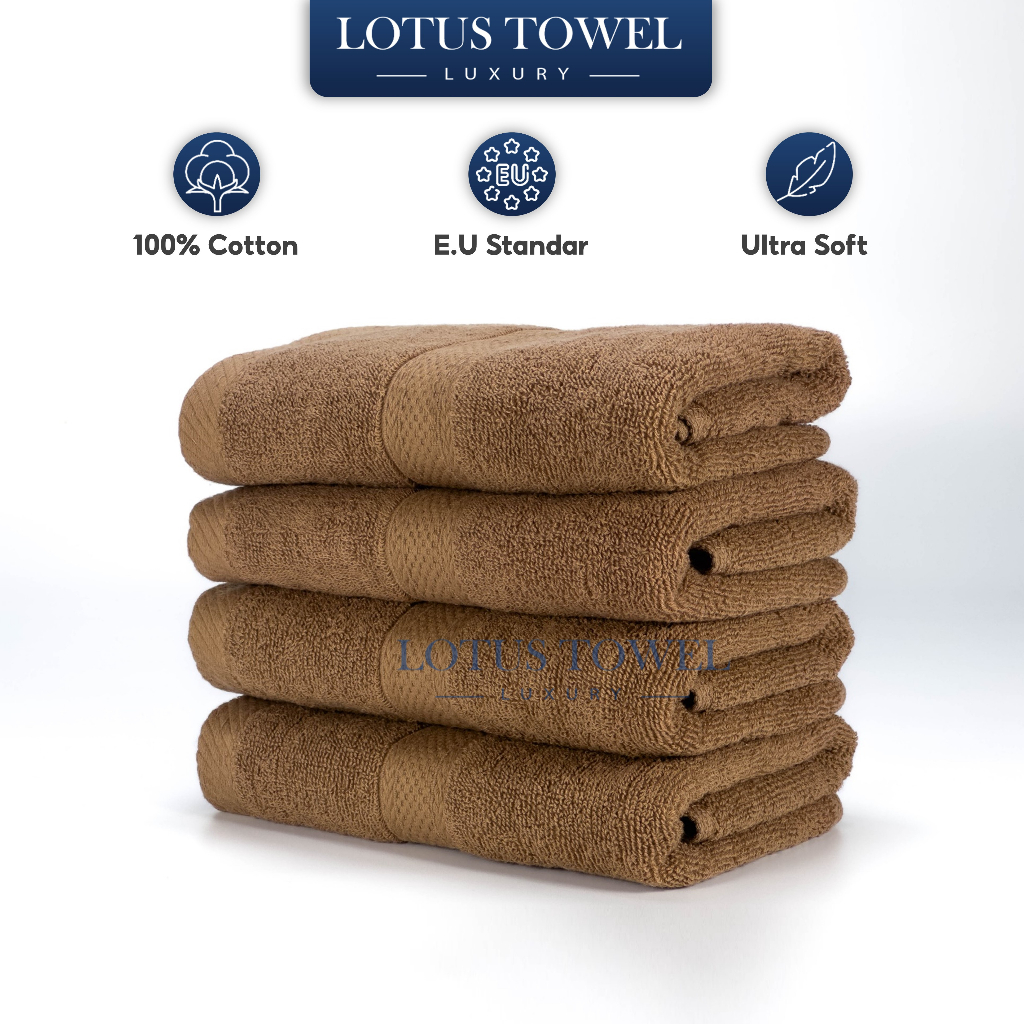 Khăn tắm nhỡ CHÂU ÂU 40x80cm , 100% COTTON, siêu mềm mịn, thấm hút, dày dặn - LOTUS TOWEL