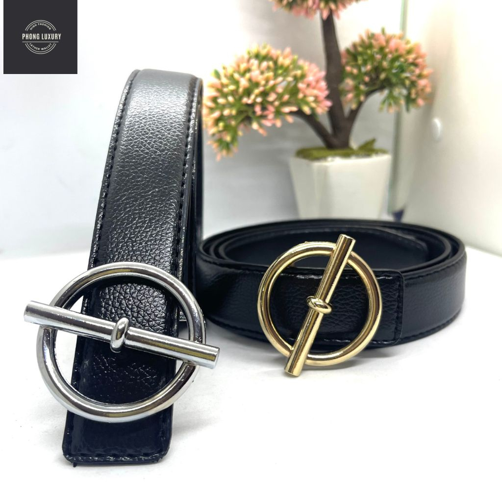 Thắt Lưng Nam - Dây Nịt Nam Mặt Tròn Hình Chữ Q Chất Liệu Da Tổng Hợp PVC Phong Cách Trẻ Trung Năng Động