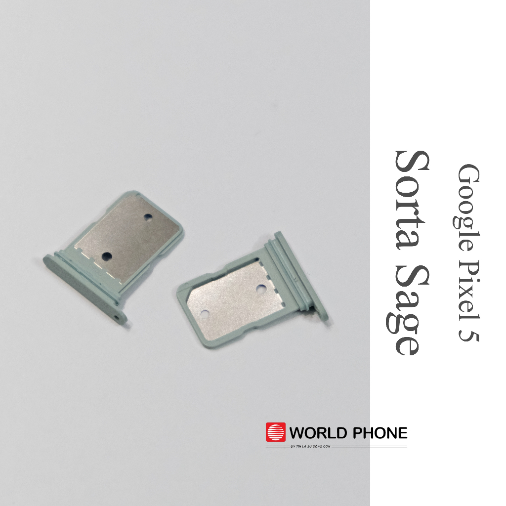 Khay sim GG Google Pixel 5 Black, Sorta Sage