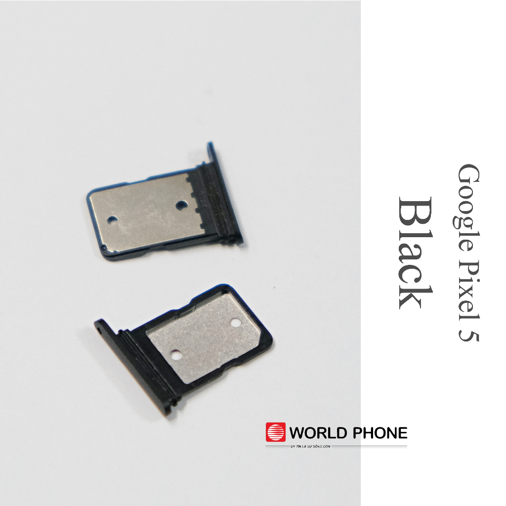 Khay sim GG Google Pixel 5 Black, Sorta Sage