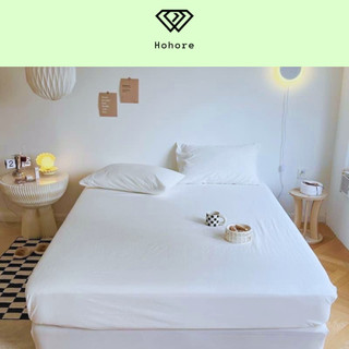 Bộ ra giường 2 vỏ gối 1m6 x 2m cho khách sạn riotex vải cotton T300 trắng trơn mềm mát không xù lông