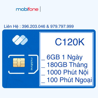 Sim Khuyến Mãi khủng C120K và C50N - 50k/Tháng - Mobifone