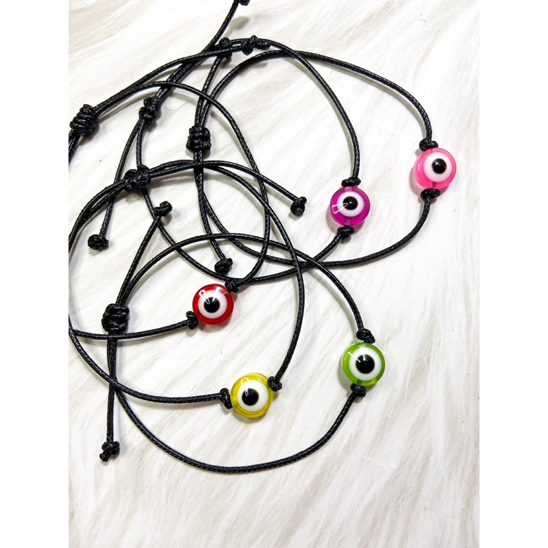 Vòng tay Evil Eye dây da thời trang cá tính