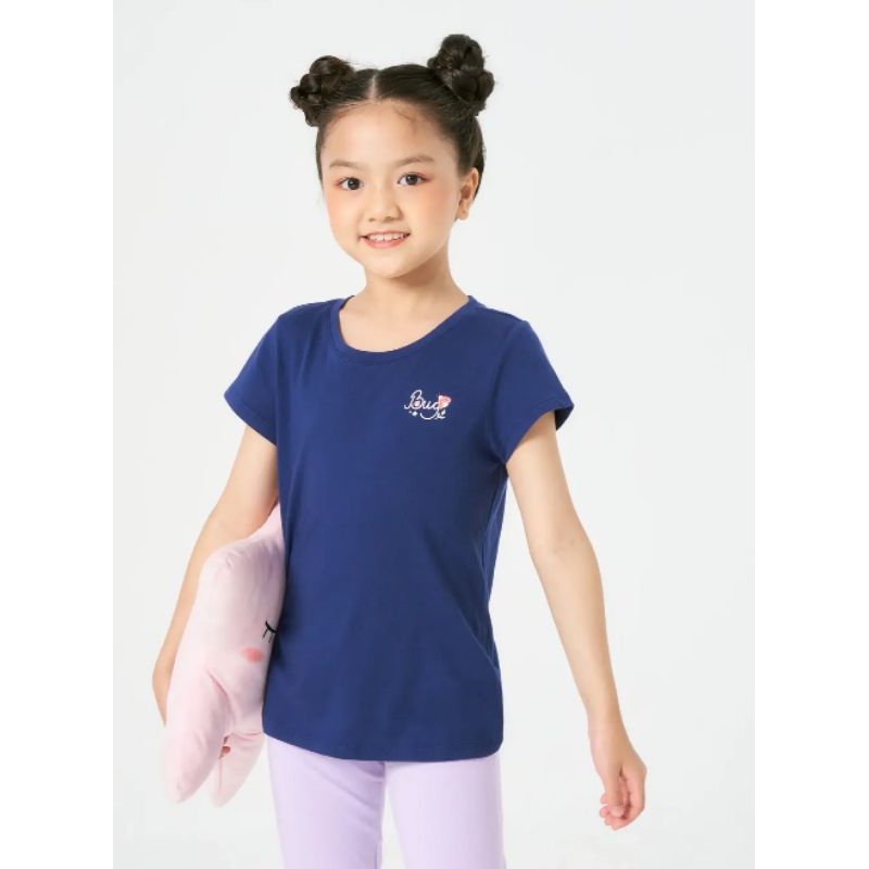 Pack 2 áo phông cotton cộc tay bé gái Canifa