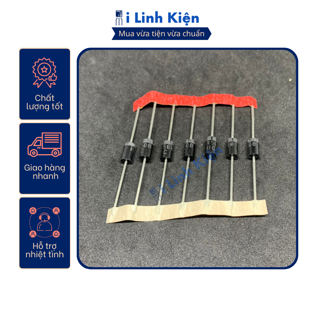 HER508 HER307 Diode xung chính hãng MIC đóng dây chất lượng cao.