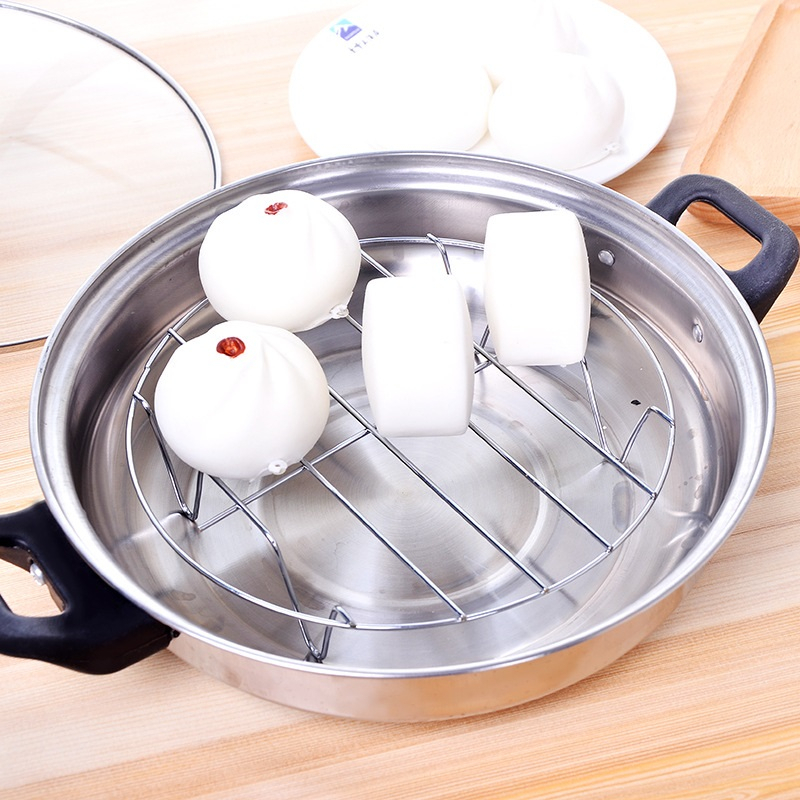 Vỉ hấp inox - Rế hấp inox 4 chân Vạn Lợi đủ size loại đẹp không rỉ sét