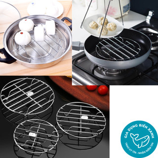Vỉ hấp inox - Rế hấp inox 4 chân Vạn Lợi đủ size loại đẹp không rỉ sét