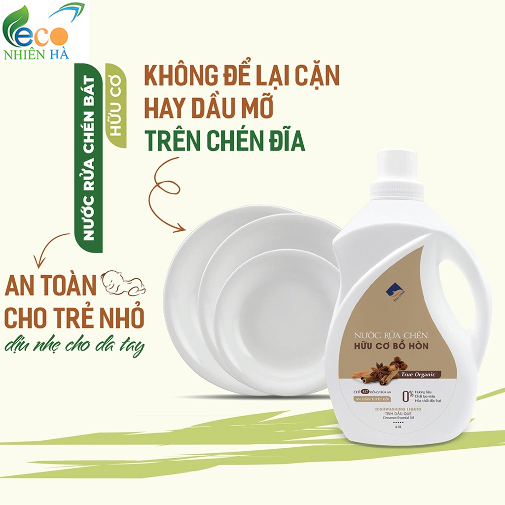 Nước rửa chén hữu cơ ECOCARE 100ml tinh dầu thiên nhiên, nước rửa bát an toàn cho bé