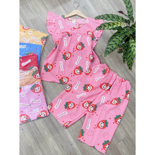 Bộ mặc nhà quần lửng lụa hàn 52kg trở lại